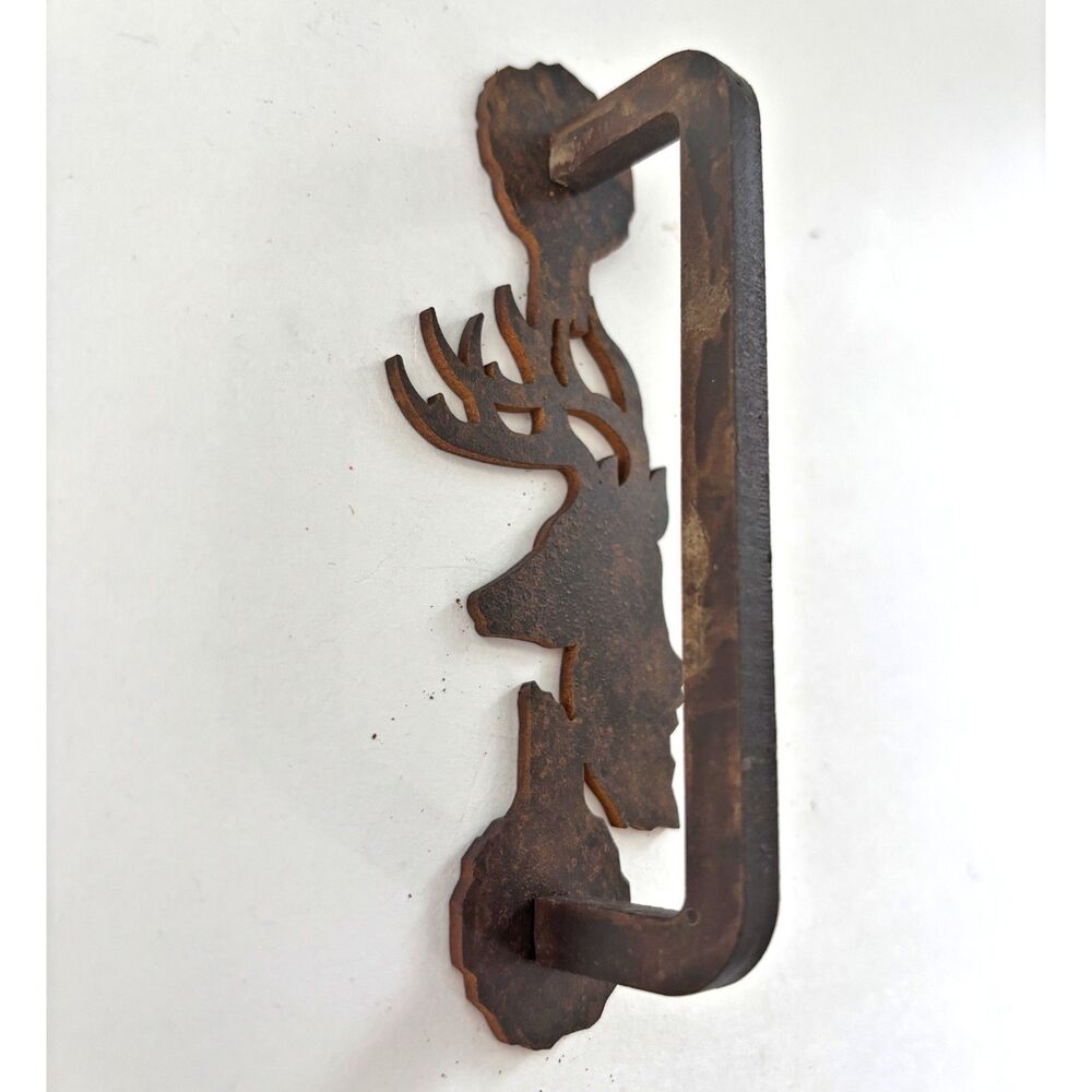 Whitetail Metal Reversible Drawer Pull Lodge Cabincore Rustic Deer